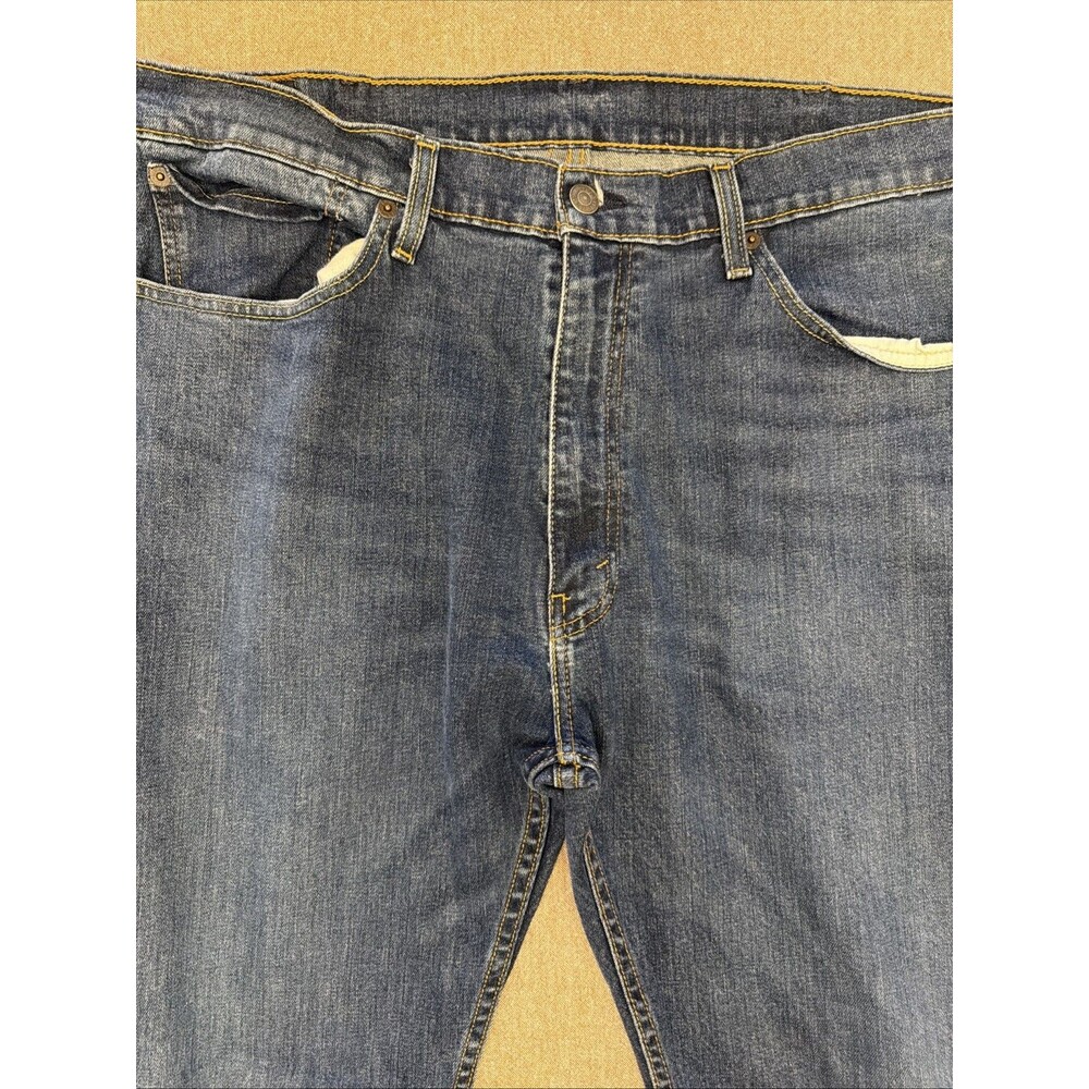 Levi's 505 Regular Fit Jeans Mens 38x30 Blue Straight Leg Denim Red Tab